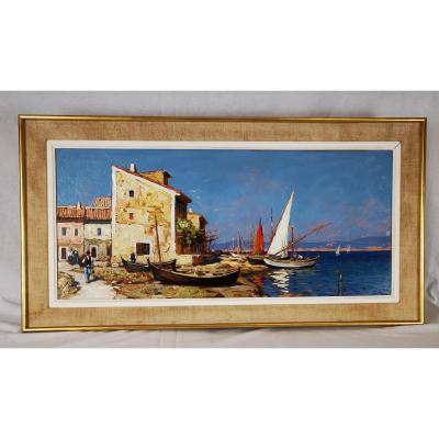 Gustave Vidal - The Fishermen's House By The Pond.