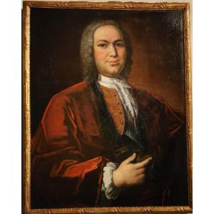 Portrait Of Petrus Dupin, Consular Magistrate Signed De Angeli  1739.