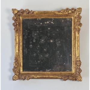 Louis XV Period Mirror In Golden Wood, Mid Eighteenth Century.