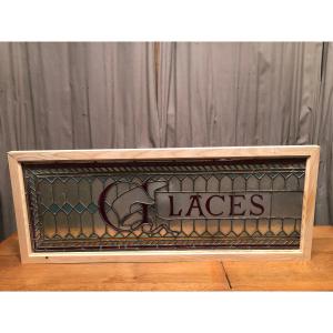 Former Ice Cream Shop Sign. Pastry Shop, Confectionery, Brasserie, Restaurant.