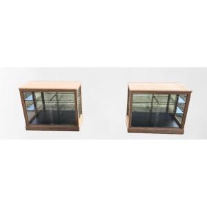 Pair Of Store Showcase Counters.