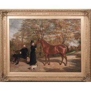 Portrait Of Lord And Lady Dugdale, 19th Century By Benjamin Cam Norton (1835-1900) 