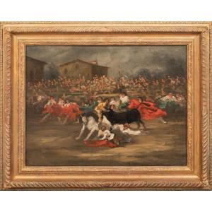 Bullfight In A Spanish Town Square, Circa 1826 Dedication To Francisco Goya (1746-1828) 