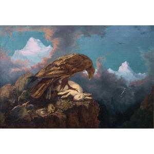 Eagle And Rabbit In The Alps, 19th Century Attributed To John James Audubon (1785-1851)