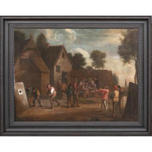 Archery Tournament In A Village, 17th Century, School Of David Teniers (1610-1690)  