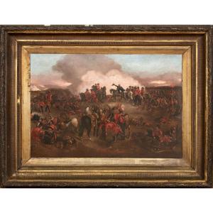 The Duke Of Wellington At The Battle Of Waterloo, 19th Century English School  