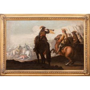Cavalry Charge, Anglo-dutch Wars, 17th Century. Attributed To Palamedes Palamedesz 