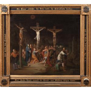 The Crucifixion, 19th Century By Conrad Huber (1752-1830) - Signed And Dated 1818 