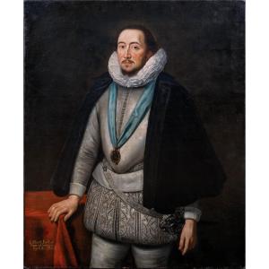 Portrait Of Gilbert Talbot, 7th Earl Of Shrewsbury (1552-1616), 16th Century George Gower