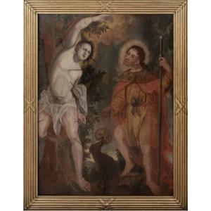Saint Sebastian And Saint Roch, 16th Century Flemish/german School 