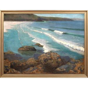 Whitesand Bay, Cornwall, 19th Century By Archibald James Stuart Wortley (1849-1905) 