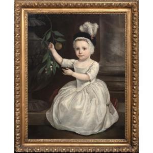 Portrait Attributed To Frances Maria Fountaine (1730-1750), 18th Century