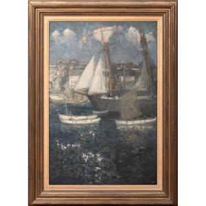 The Port Of St Ives, Circa 1930. Attributed To John Anthony Park (1880-1962).  