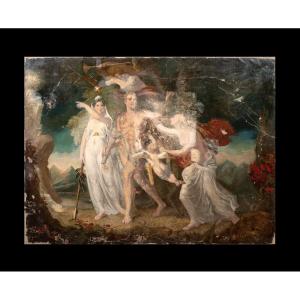 The Temptation Of Hercules, 18th Century By Thomas Stothard (1755-1834) 