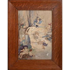 Snow White And The Seven Dwarfs, Early 20th Century. Arthur Rackham Circle (1867-1939) 