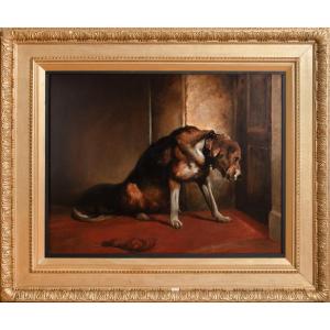 A Hunting Dog Awaiting Its Master, 19th Century. After Sir Edwin Henry Landseer. 