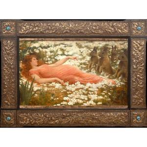 Saint Mélange, Patron Saint And Protector Of Rabbits, 19th Century By John Scott (1850-1918)