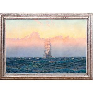 Morning Light Over The South Sea Around 1900 By Charles Pears (1873-1958)