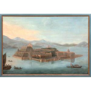 View Of Isola Bella, Lake Maggiore, 18th Century School Of Antonio Joli De Dipi (1700-1777)
