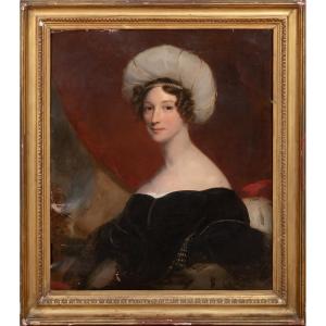 Portrait Of A Turbaned Lady, Attributed To Lady Elizabeth Bulteel, Circa 1820