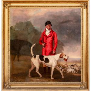 Charles King, Lord Althorp's Hunter, With His Favorite Dog, Ottoman, Circa 1820