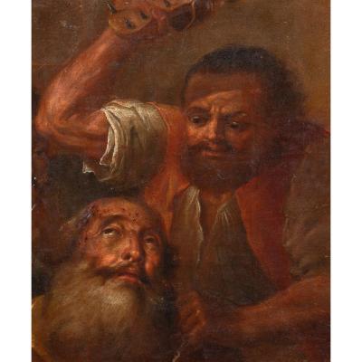 A Bearded Man Tortured By A Spiked Sandal, 17th Century