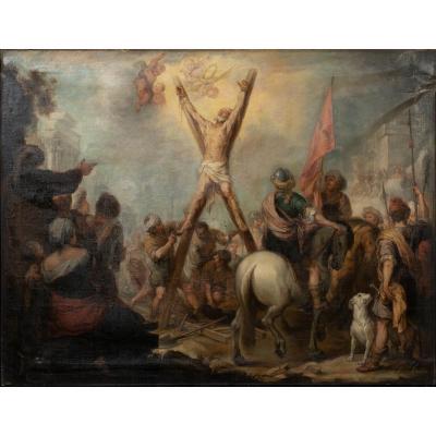 The Martyrdom Of Saint Andrew, XVIIIth Century Follower Of Bartolomé Esteban Murillo (1617-1682)