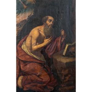 St Jerome In The Desert, 17th Century Northern Italian School