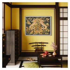 Tapestry "the Enchanted Lyre" Manufacture Robert Four In Aubusson