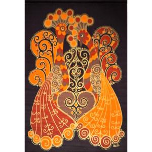 Tapestry - Rooster Hanging In Burlap