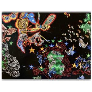 Jean Lurçat Lithograph On Cardboard. "butterflies" Collection