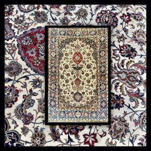 Persian Isfahan Wool And Silk Rug Made On Silk 240x160 Cm