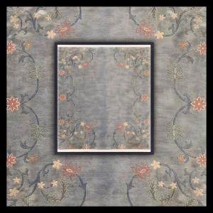 Floral Nepalese Rug 245x245 Cm