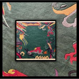 Modern Nepalese Rug With Graphic Composition  200x200 Cm 