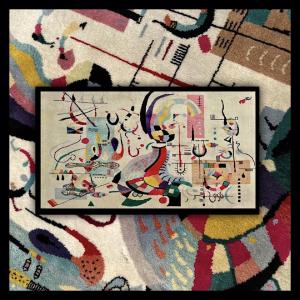 Abstract Art Rug After Kandinsky 210x145 Cm 