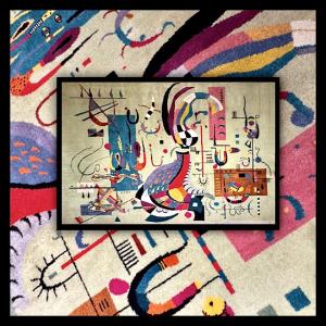 Abstract Art Rug After Kandinsky 220x170 Cm 