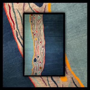 Nepalese Rug Blue 230x165 Cm