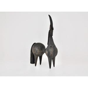 Large Ceramic Unicorn By Dominique Pouchain