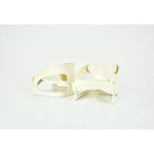 Set Of 2 Model 4801 Armchairs By Joe Colombo For Kartell, 1960s