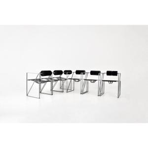 Set Of 6 Seconda 602 Chairs By Mario Botta For Alias, 1980s