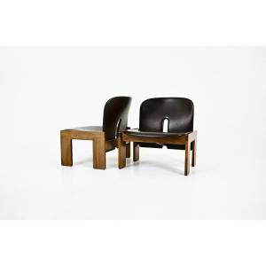 Set Of 2 Model 925 Lounge Armchairs By Afra & Tobia Scarpa For Cassina, 1970s