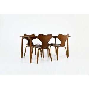 Dining Room Set By Arne Jacobsen For Fritz Hansen, 1950s