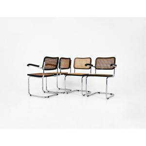 Set Of 4 Style B32 Dining Chairs By Marcel Breuer