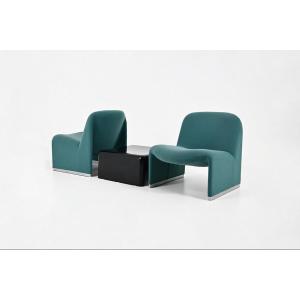 Alky Armchairs And Table By Giancarlo Piretti For Anonima Castelli, 1970s, Set Of 3