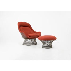 Armchair & Ottoman By Warren Platner For Knoll International, 1960s