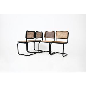 Set Of 4 B32 Style Dining Chairs By Marcel Breuer