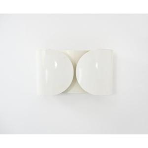 White Foglio Sconce By Tobia & Afra Scarpa For Flos, 1960s