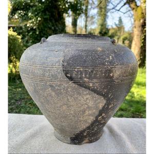 Archaeology, Larg Terracotta Vase, Han Dynasty China (-206 ;+220 Ap Jc)