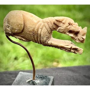Archaeology, Roman Period Carved Bone Knife Handle