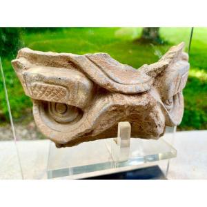Precolombian Art, Terracotta Eagle / Raptor Mask